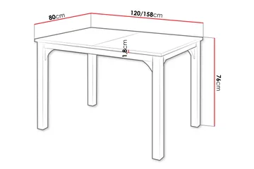 Millport Matbord 158 cm - Svart - Möbler - Matplats - Matbord & köksbord