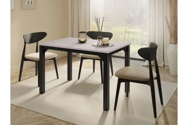 Millport Matbord 158 cm - Svart/Beige - Möbler - Matplats - Matbord & köksbord