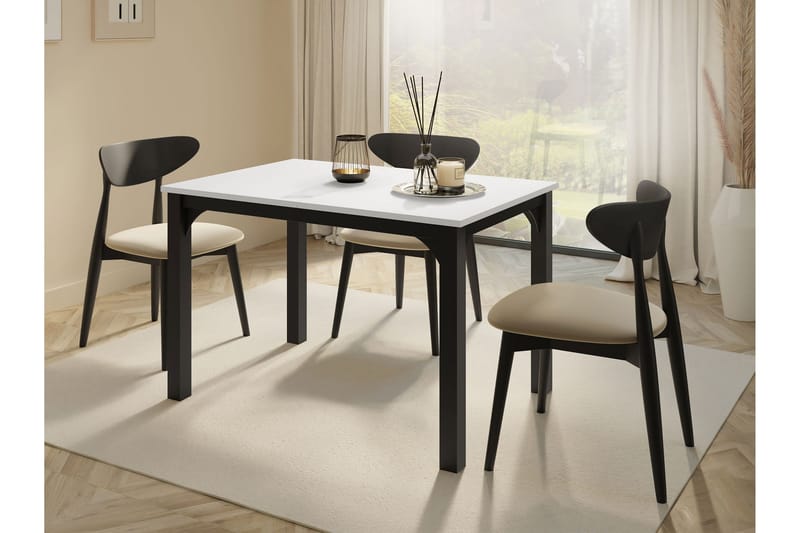 Millport Matbord 158 cm - Svart/Vit - Möbler - Matplats - Matbord & köksbord