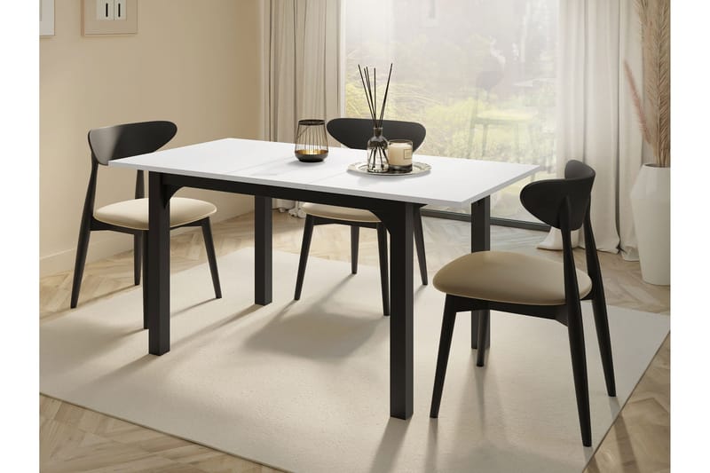 Millport Matbord 158 cm - Svart/Vit - Möbler - Matplats - Matbord & köksbord
