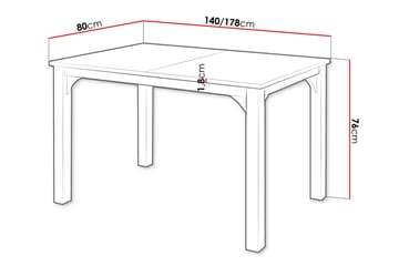 Millport Matbord 178 cm - Svart/Brun - Möbler - Matplats - Matbord & köksbord