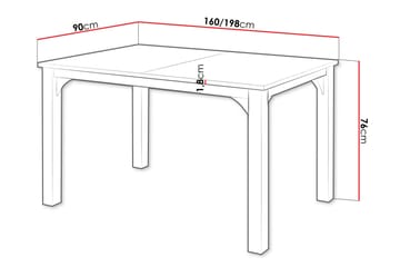 Millport Matbord 198 cm - Svart - Möbler - Matplats - Matbord & köksbord