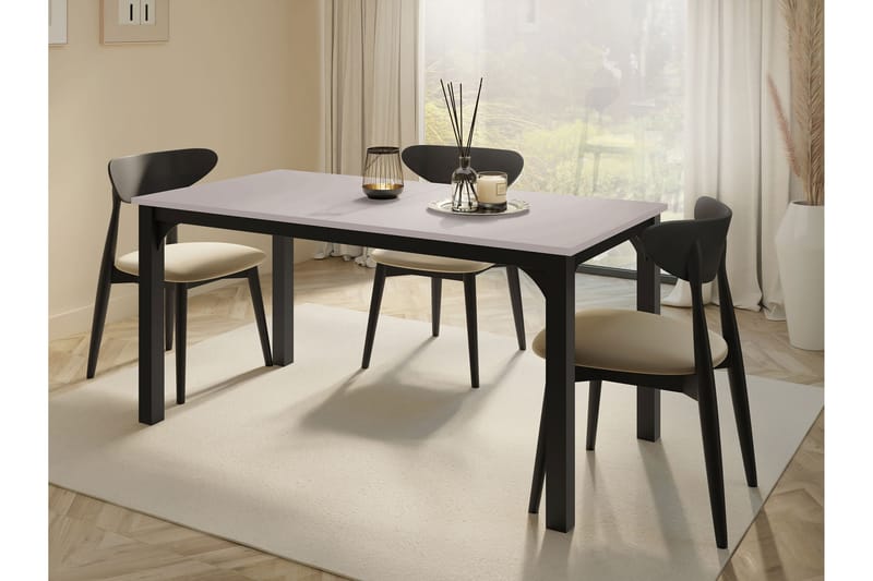 Millport Matbord 198 cm - Svart/Beige - Möbler - Matplats - Matbord & köksbord