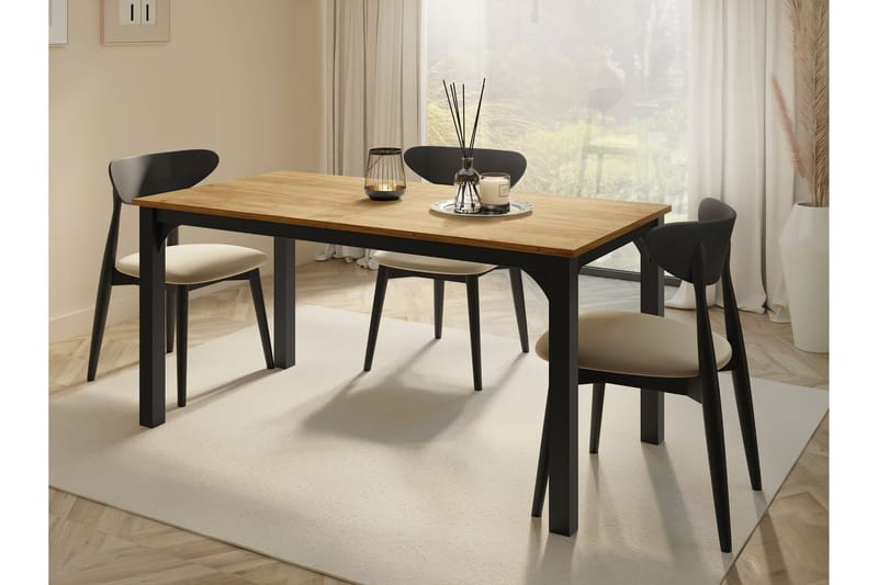 Millport Matbord 198 cm - Svart/Brun - Möbler - Matplats - Matbord & köksbord