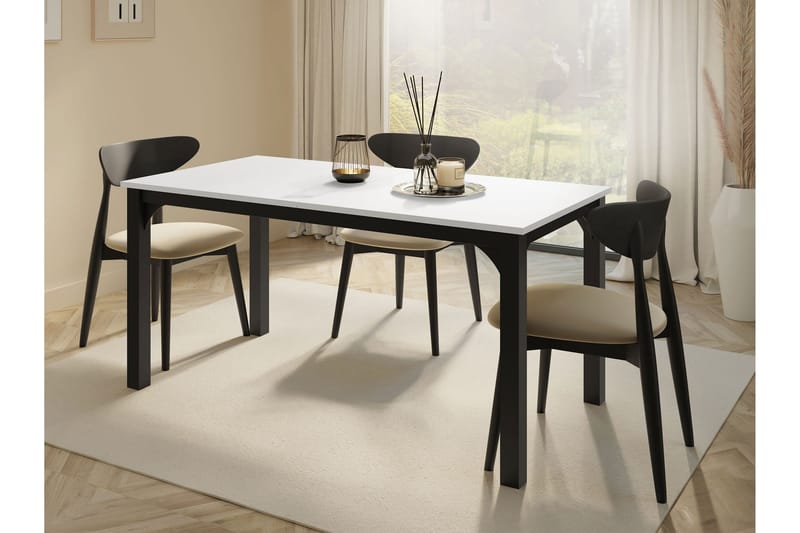 Millport Matbord 198 cm - Svart/Vit - Möbler - Matplats - Matbord & köksbord