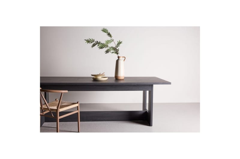 Milly Stort Rektangulärt Matbord 235 cm med Trä- och Valnötsutseende - Svart - Möbler - Matplats - Matbord & köksbord