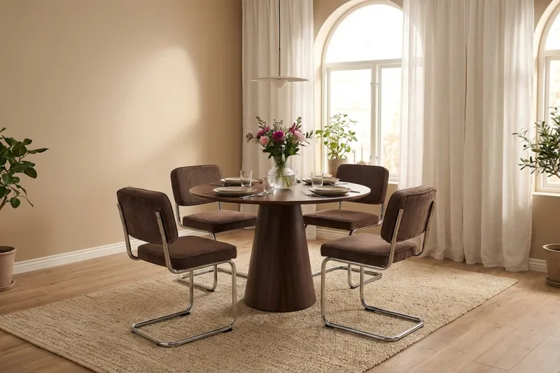 Milva Matstol i Manchester Retro - Brun/Krom - Möbler - Matplats - Matstol & köksstol