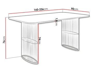 Mirion Matbord förlängningsbart 160-236 cm - Svart - Möbler - Matplats - Matbord & köksbord
