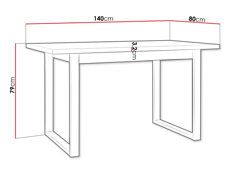 Mirlen Matbord 140 cm Rektangulär - Svart/Brun - Möbler - Matplats - Matbord & köksbord