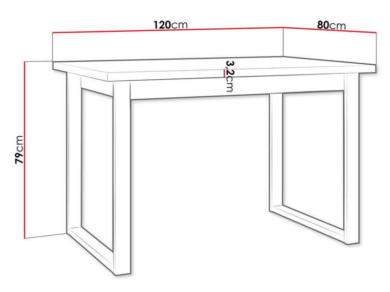 Mirlen Matbord 140 cm Rektangulär - Svart/Brun - Möbler - Matplats - Matbord & köksbord