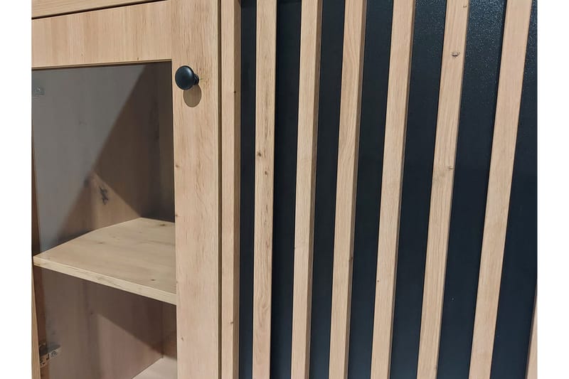 Aldbrough Möbeset för Matplats Vit LED - Trä/Svart - Möbler - Matplats - Möbelset för kök & matplats