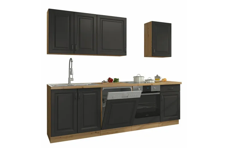 Templemore Möbelset För Kök & Matplats Black/White