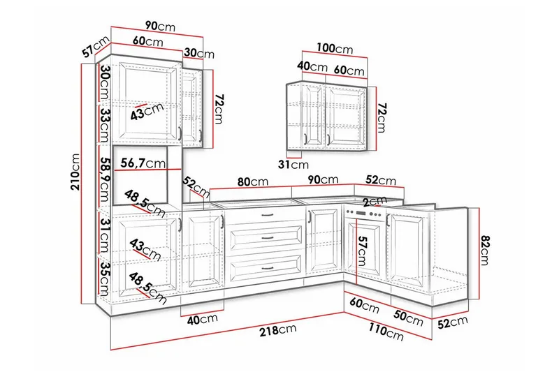 Templemore Möbelset För Kök & Matplats Brown/Wood - Möbler - Matplats - Möbelset för kök & matplats