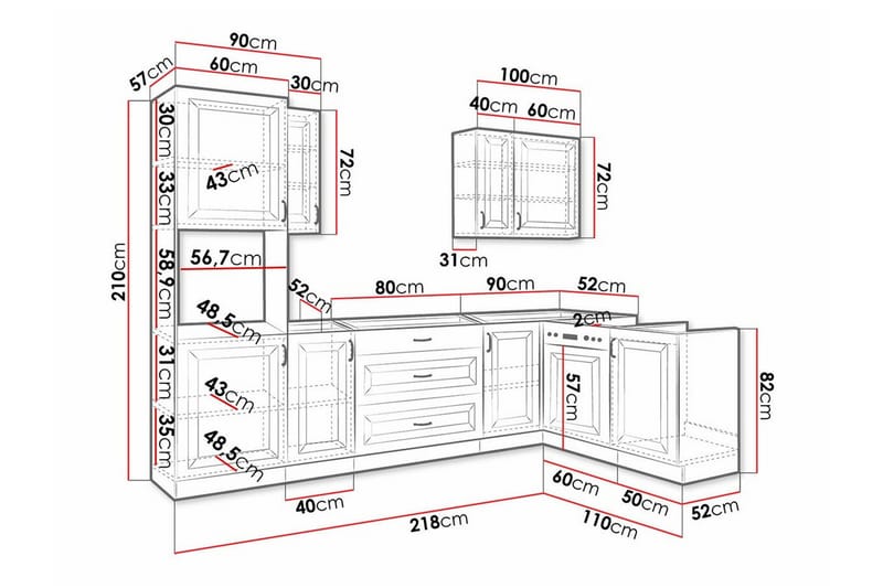 Templemore Möbelset För Kök & Matplats Brown/Wood - Möbler - Matplats - Möbelset för kök & matplats
