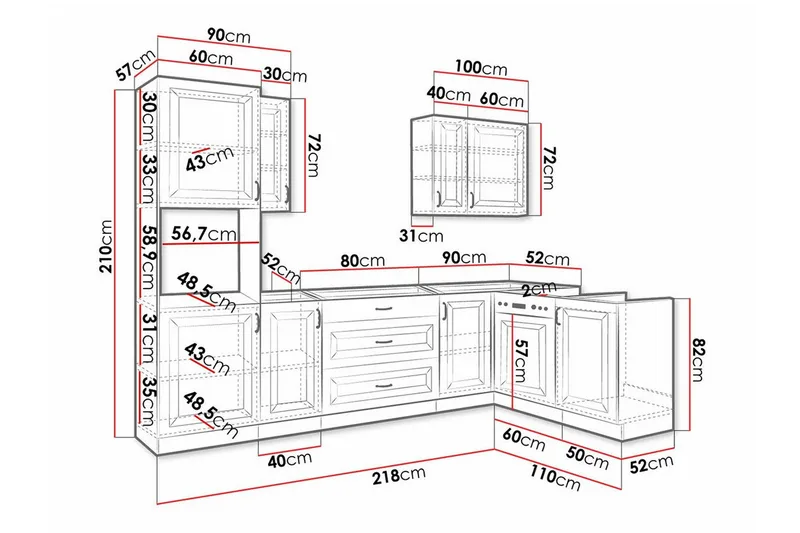 Templemore Möbelset För Kök & Matplats Brown/Wood - Möbler - Matplats - Möbelset för kök & matplats
