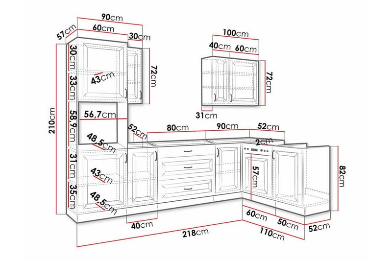Templemore Möbelset För Kök & Matplats Brown/Wood - Möbler - Matplats - Möbelset för kök & matplats