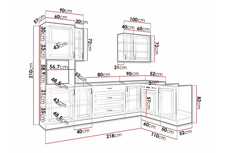Templemore Möbelset För Kök & Matplats White - Möbler - Matplats - Möbelset för kök & matplats