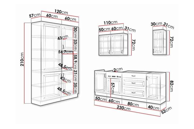 Templemore Möbelset För Kök & Matplats White - Möbler - Matplats - Möbelset för kök & matplats