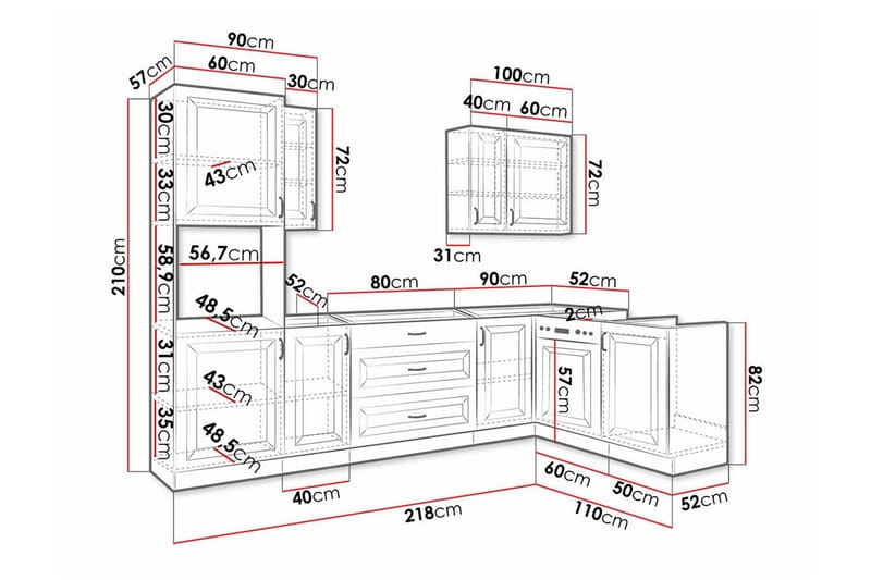 Templemore Möbelset För Kök & Matplats White - Möbler - Matplats - Möbelset för kök & matplats