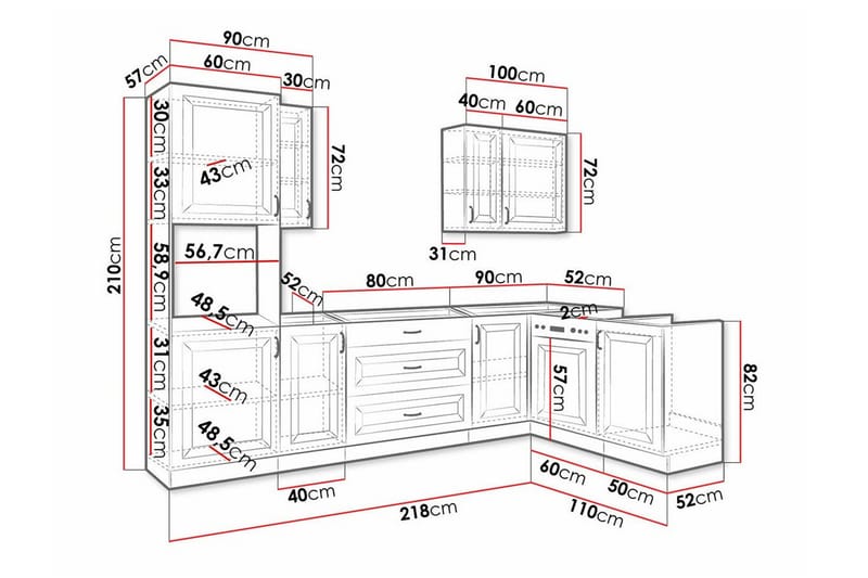 Templemore Möbelset För Kök & Matplats White - Möbler - Matplats - Möbelset för kök & matplats