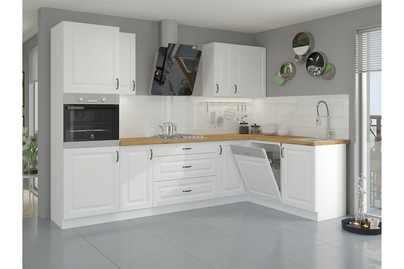 Templemore Möbelset För Kök & Matplats White/Wood - Möbler - Matplats - Möbelset för kök & matplats