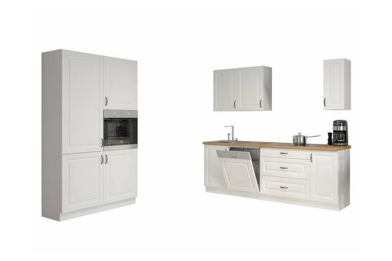 Templemore Möbelset För Kök & Matplats White/Wood