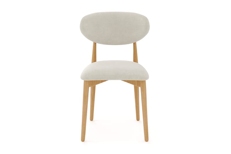 Molly Matstol i trä med tygsits - Ek/Beige - Möbler - Matplats - Matstol & köksstol