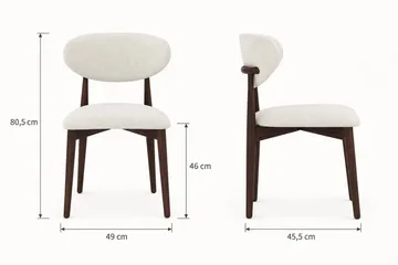 Molly Matstol i trä med tygsits - Rökt ek - Möbler - Matplats - Matstol & köksstol