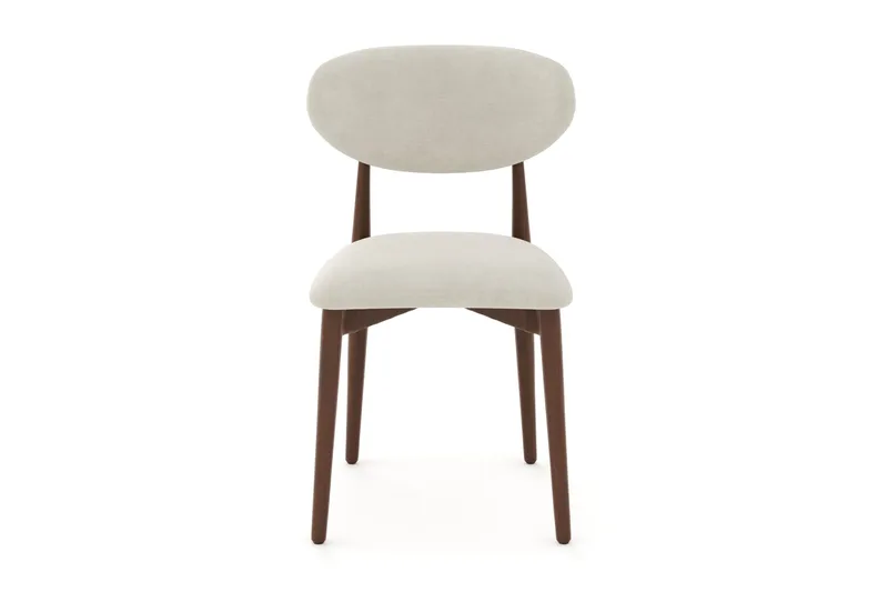 Molly Matstol i trä med tygsits - Valnöt/Beige - Möbler - Matplats - Matstol & köksstol