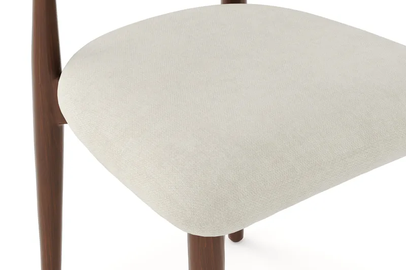 Molly Matstol i trä med tygsits - Valnöt/Beige - Möbler - Matplats - Matstol & köksstol
