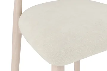 Molly Matstol i trä med tygsits - Whitewash/Beige - Möbler - Matplats - Matstol & köksstol
