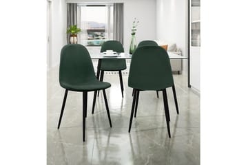 Monza Matstol i Sammet med Metallfinish - Grön - Möbler - Matplats - Matstol & köksstol