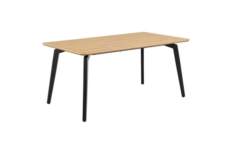 Motona Matgrupp 160 cm + 4 st Nielsby Matstolar - Svart/Beige - Möbler - Matplats - Matgrupp & matbord med stolar