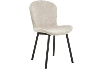Motona Matgrupp Rund 120 cm + 4 st Amrita Matstolar - Svart/Beige - Möbler - Matplats - Matgrupp & matbord med stolar