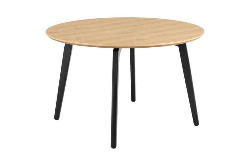 Motona Matgrupp Rund 120 cm + 4 st Nielsby Matstolar - Svart/Beige - Möbler - Matplats - Matgrupp & matbord med stolar