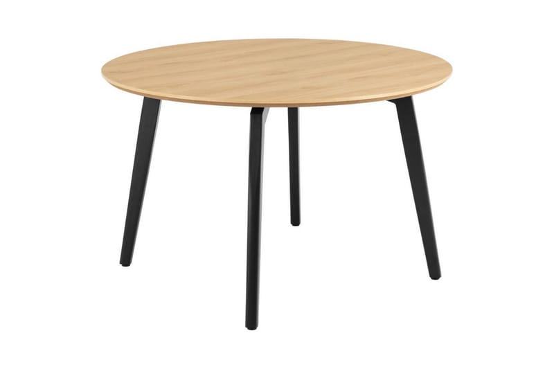 Motona Matgrupp Rund 120 cm + 4 st Salaman Matstolar - Svart/Beige - Möbler - Matplats - Matgrupp & matbord med stolar