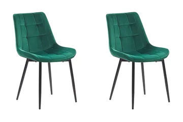 Mustadfors Sammetsstol 2-pack - Grön - Möbler - Matplats - Matstol & köksstol
