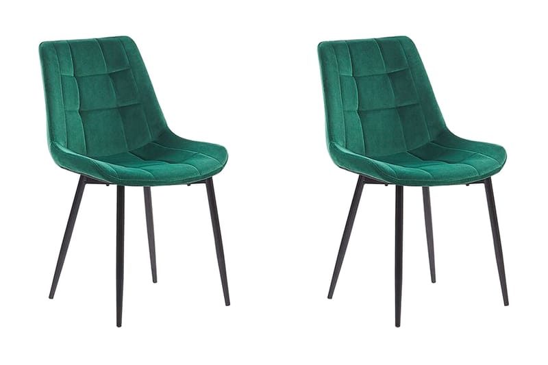 Mustadfors Sammetsstol 2-pack - Grön - Möbler - Matplats - Matstol & köksstol