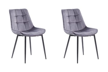 Mustadfors Sammetsstol 2-pack - Grå - Möbler - Matplats - Matstol & köksstol