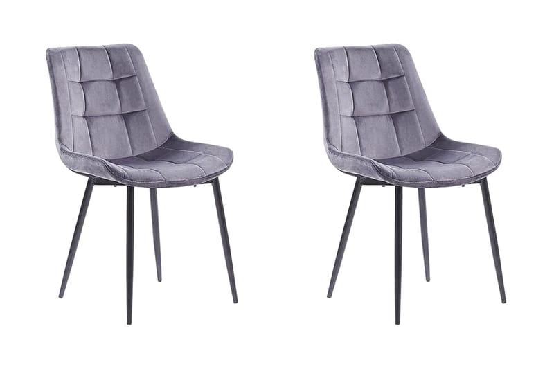 Mustadfors Sammetsstol 2-pack - Grå - Möbler - Matplats - Matstol & köksstol