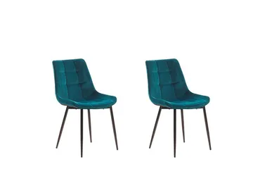 Mustadfors Sammetsstol 2-pack - Blå - Möbler - Matplats - Matstol & köksstol