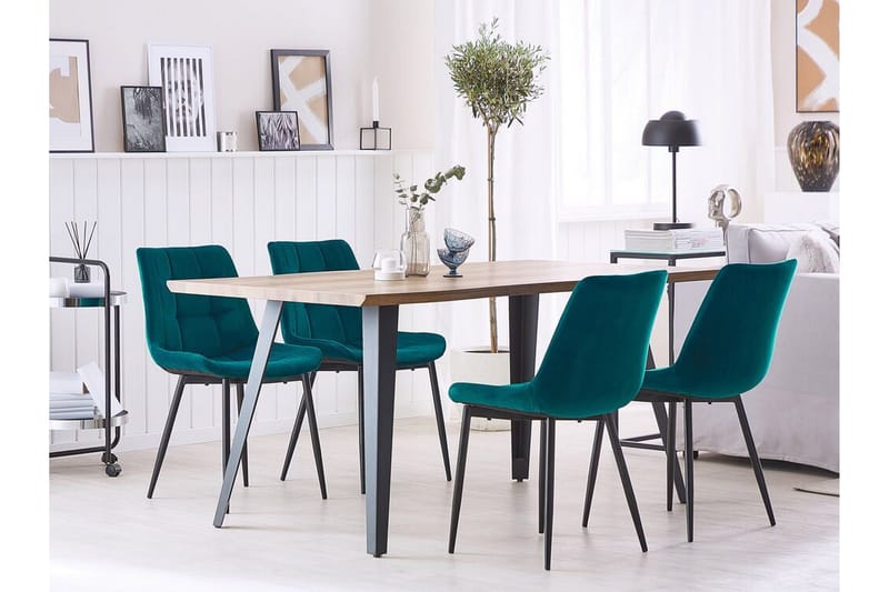Mustadfors Sammetsstol 2-pack - Blå - Möbler - Matplats - Matstol & köksstol