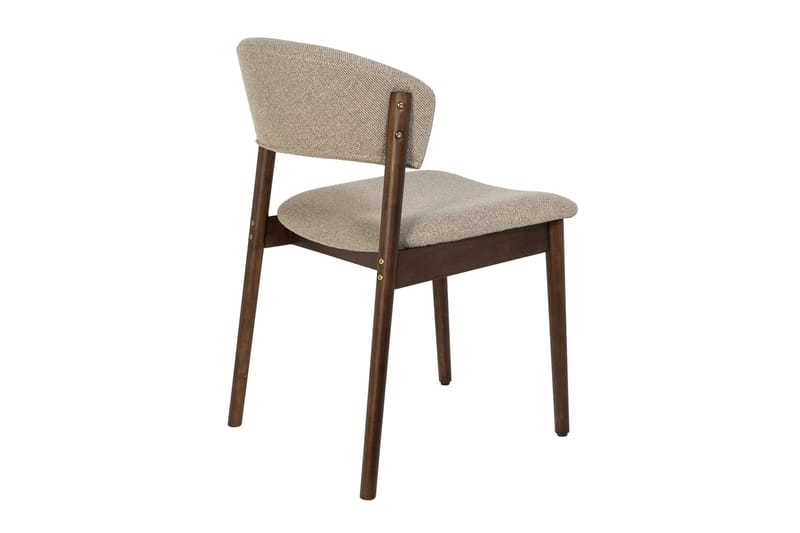 Nala Matstol i trä med tygsits - Valnöt/Greige - Möbler - Matplats - Matstol & köksstol