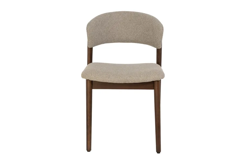 Nala Matstol i trä med tygsits - Valnöt/Greige - Möbler - Matplats - Matstol & köksstol