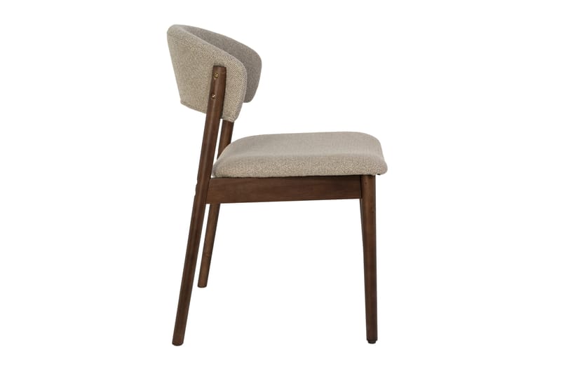 Nala Matstol i trä med tygsits - Valnöt/Greige - Möbler - Matplats - Matstol & köksstol