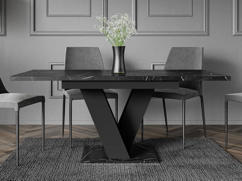 Nand Förlängningsbart Matbord 120-160 cm Rektangulär - Svart - Möbler - Matplats - Matbord & köksbord