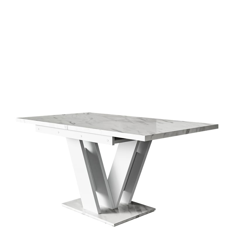 Nand Förlängningsbart Matbord 120-160 cm Rektangulär - Vit - Möbler - Matplats - Matbord & köksbord