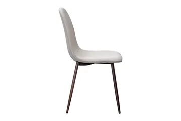 Nibe Matstol & Köksstol i Tyg med Metallben i Valnötsutseende - Beige - Möbler - Matplats - Matstol & köksstol