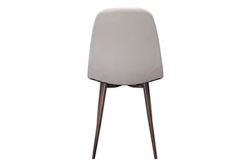 Nibe Matstol & Köksstol i Tyg med Metallben i Valnötsutseende - Beige - Möbler - Matplats - Matstol & köksstol