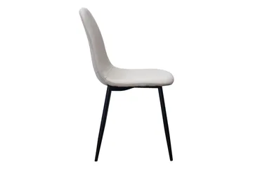 Nibe Matstol & Köksstol i Tyg med Svarta Metallben - Beige - Möbler - Matplats - Matstol & köksstol
